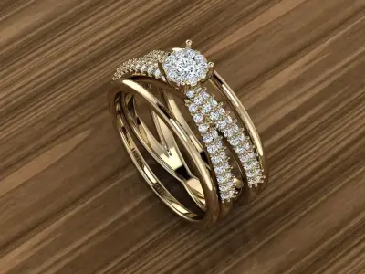 Diamond Jewelry Ring 3D print model