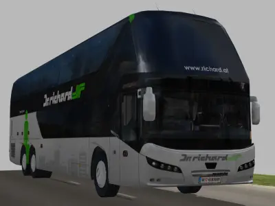 Neoplan Skyliner bus Dr Richard livery Low-poly 3D model
