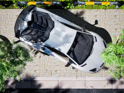 Realistic Car Road Automotive 3d Sence Unreal Engine 5 Project 3D model