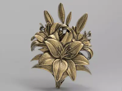 lily flower cnc model 3D print model