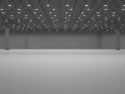 Studio Warehouse Environment Setup low poly 3D Model Low-poly 3D model