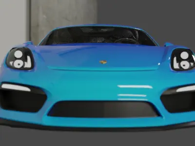 Porche Cayman GT4 Rigged 3D model
