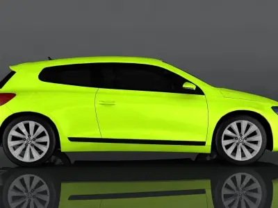 Volkswagen Scirocco Low-poly 3D model