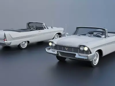 Plymouth Belvedere Convertible 1958 3D print model