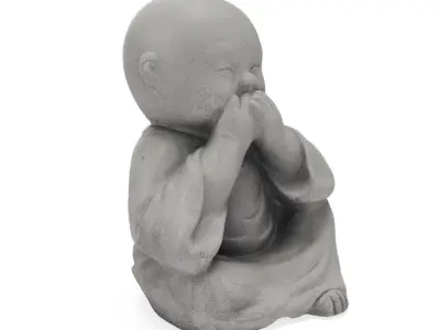 Buddha Speak no Evil Statue 3D model