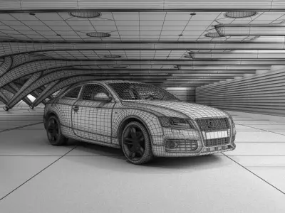 Audi A5 Coupe White 3D model