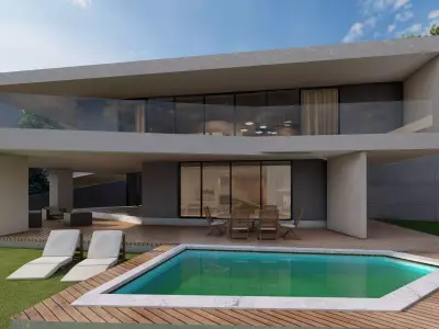 Modern Mountain Villas Igloos Hotel  3D model