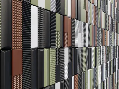 Tile Biscuit plain bianco n4 3D model