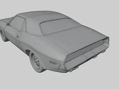 dodge challenger 3D model by talhaacikel3