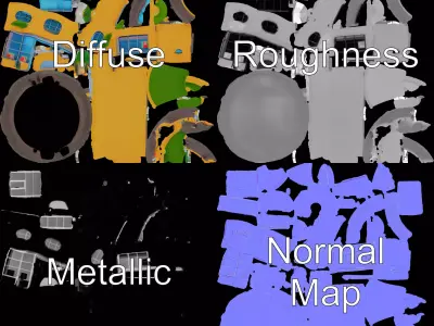 Vibrant Yellow Shopfront model pack Low-poly 3D model