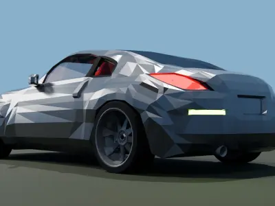 Nissan 350Z Fairlady Low Poly Low-poly 3D model