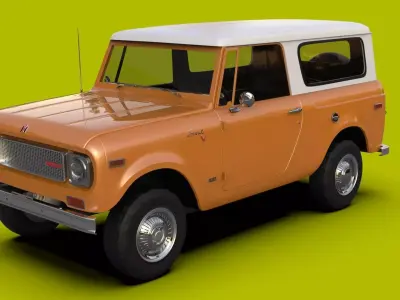 International Harvester Scout 800A 1970 Low-poly 3D model