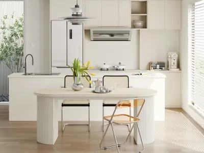 White kitchen 3D model