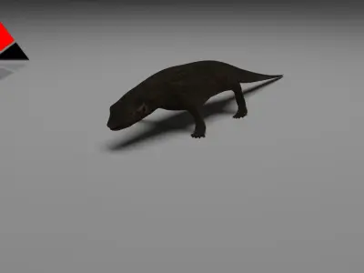 Low Poly Komodo Dragon Low-poly 3D model