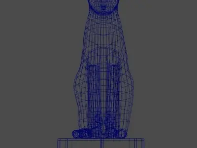 Bastet statue of egyptian cat 3D model