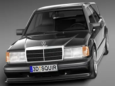 Mercedes-Benz 190E W201 Evolution II 1990 3D model