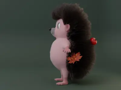 Hedgehog cartoon 3D model