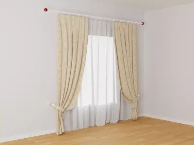 Curtains 01 collection 4 3D model