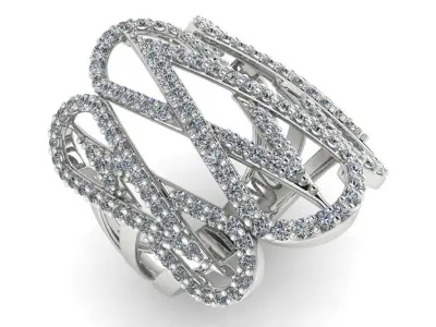 light weight gold diamond rings-C111116SKCH2026060-wt-10-15 3D print model