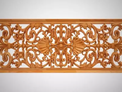 Rectangular Floral Ornament 3D print model