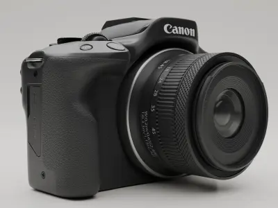 Cannon Camera Low-poly 3D model