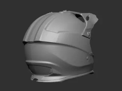 LS2 MX437 Motocross Helmet 3D Model 3D model