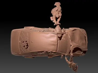 SF2 Bonus Stage Printable Diorama  3D print model