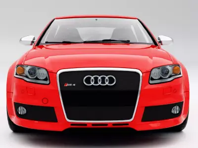 Audi RS4 2008 Low-poly 3D model