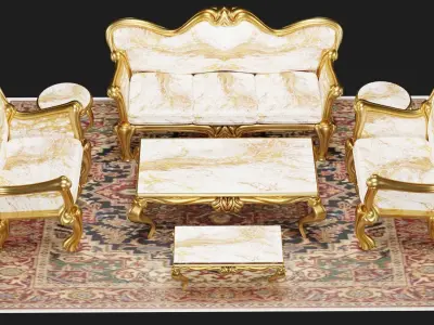 Ornamental Sofa 3D model