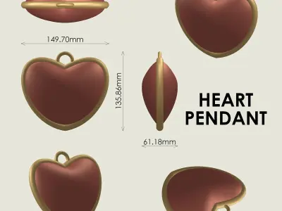 Heart Pendant 3D print model