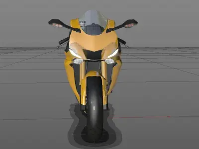 Yamaha YZF 6 3D model - Heavy Bike - Sports Bikes LowPoly Low-poly 3D model