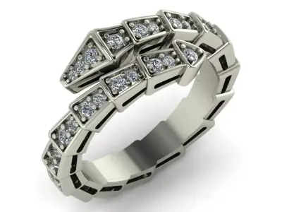 Serpant Ring-Printable Model 3D print model