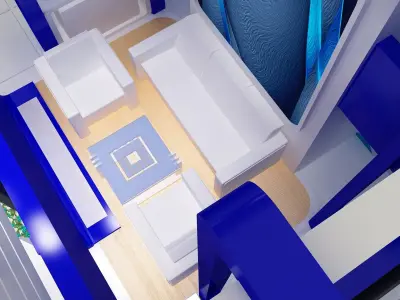 Booth Exhibition Stand a141 3D model