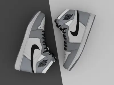 AirJordan 1 Retro HighOG Color Gray  Low-poly 3D model