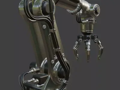 Industrial Robotic Arm 3D Model 3D model