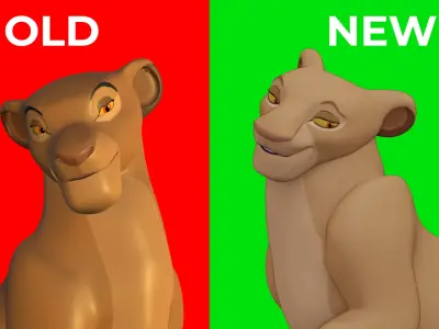 New Lioness Lion King Low-poly 3D model