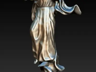 Jesus go to heaven statue 3D model