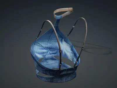 Detailed blue top PBR 4k  Low-poly 3D model