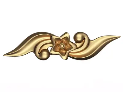Carved Plaster Molding Decoration 051 Low-poly 3D model