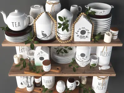 Kitchen decoration set 3D model