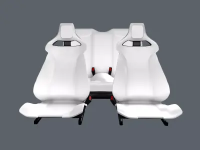 Tesla Roadster 2020 seats 3D model