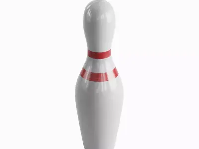 Bowling Pin Set Low-poly 3D model