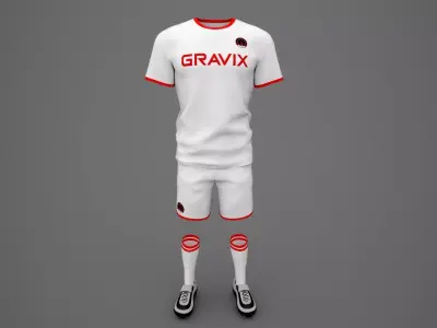 Soccer uniform 02 3D model