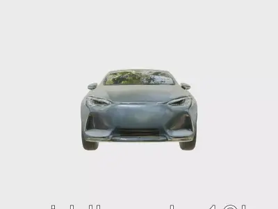 EcoFriendly Urban Sedan Matte Graphite Aerodynamic Design Low-poly 3D model