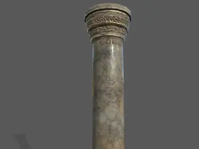 Marble column Low-poly 3D model
