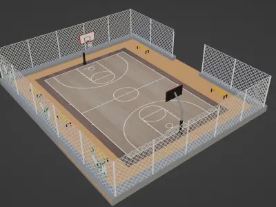 Basketball Stadium - Milwaukee Bucks Low-poly 3D model
