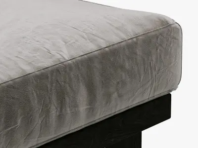 Restoration Hardware Durrell Leather Ottoman 3D model