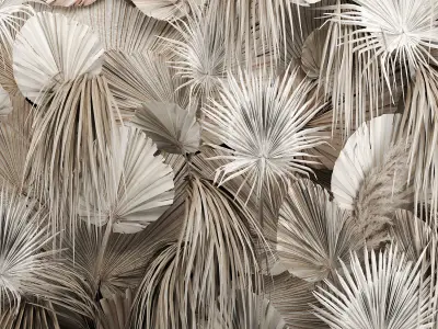 Wedding Arch For Decoration With Dry Palm Leaves 3D model