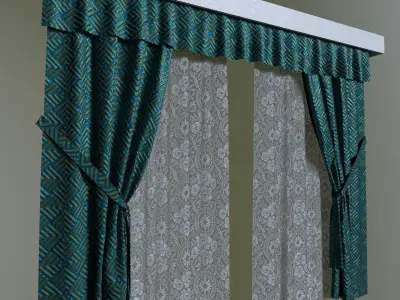Curtain PBR 3d model 3D model