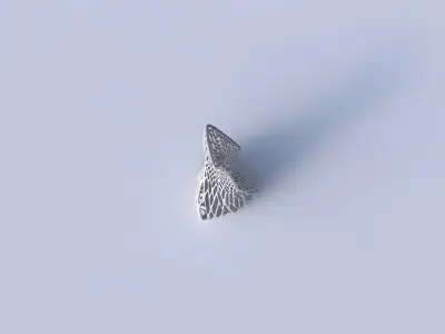 Vase twist puffy tappered triangle with twisted lattice tiles 3D print model